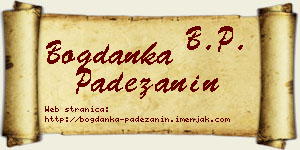 Bogdanka Padežanin vizit kartica